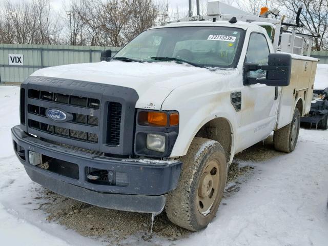 1FDWF31578EE39257 - 2008 FORD F350 SRW S WHITE photo 2
