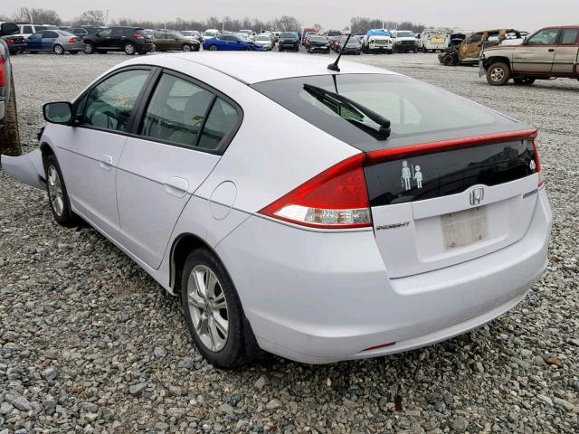 JHMZE2H77AS013483 - 2010 HONDA INSIGHT EX WHITE photo 3