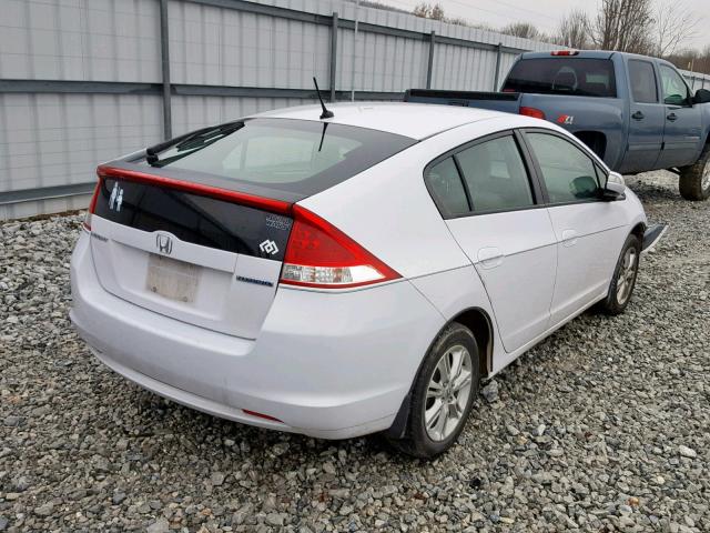 JHMZE2H77AS013483 - 2010 HONDA INSIGHT EX WHITE photo 4