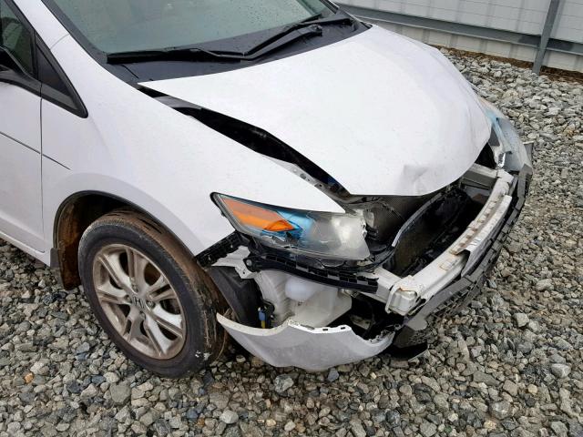 JHMZE2H77AS013483 - 2010 HONDA INSIGHT EX WHITE photo 9