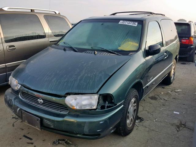 4N2XN11T8YD821878 - 2000 NISSAN QUEST SE GREEN photo 2