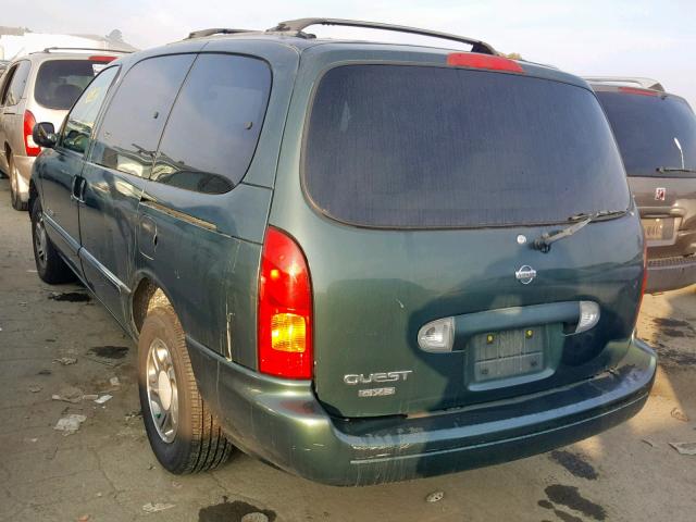 4N2XN11T8YD821878 - 2000 NISSAN QUEST SE GREEN photo 3