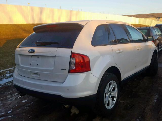 2FMDK3JC1DBA06752 - 2013 FORD EDGE SEL WHITE photo 4