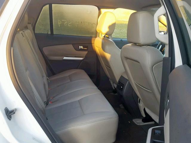 2FMDK3JC1DBA06752 - 2013 FORD EDGE SEL WHITE photo 6