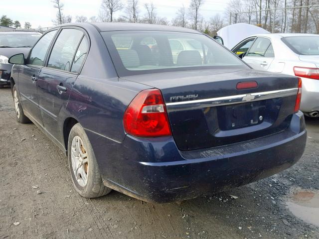 1G1ZS52F95F135555 - 2005 CHEVROLET MALIBU BLUE photo 3