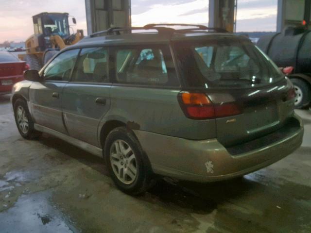 4S3BH675837648512 - 2003 SUBARU LEGACY OUT GREEN photo 3