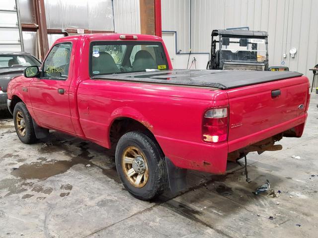 1FTYR10D61PB10335 - 2001 FORD RANGER RED photo 3