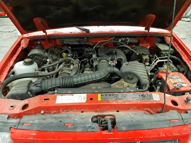 1FTYR10D61PB10335 - 2001 FORD RANGER RED photo 7