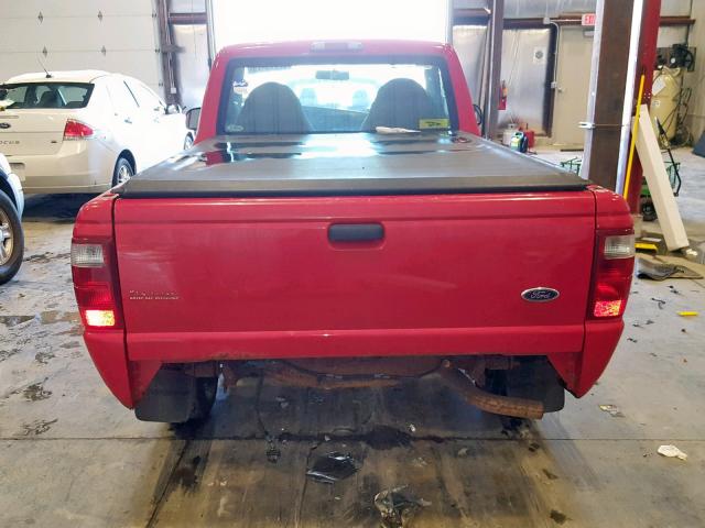 1FTYR10D61PB10335 - 2001 FORD RANGER RED photo 9