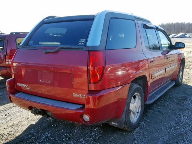 1GKES12S746176670 - 2004 GMC ENVOY XUV RED photo 4