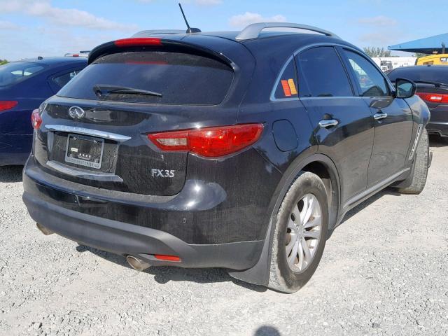 JNRAS18U29M101137 - 2009 INFINITI FX35 BLACK photo 4