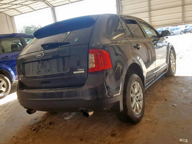 2FMDK3J91EBB19106 - 2014 FORD EDGE SEL BLACK photo 4