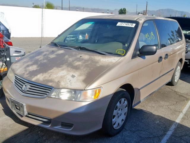 2HKRL18571H530782 - 2001 HONDA ODYSSEY LX GOLD photo 2