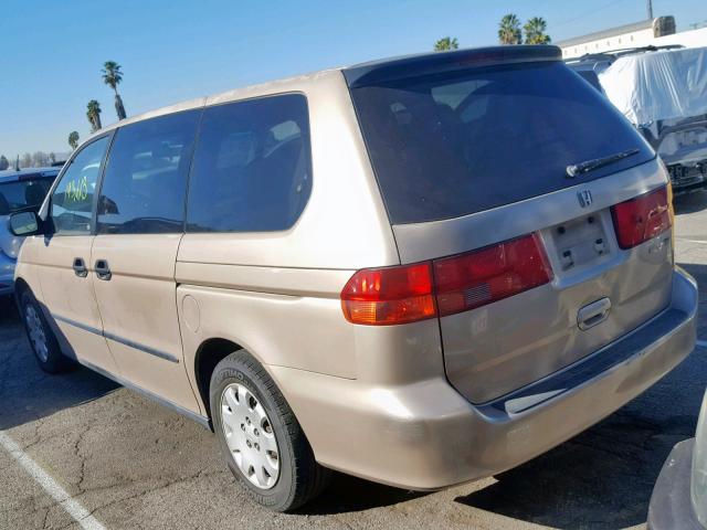 2HKRL18571H530782 - 2001 HONDA ODYSSEY LX GOLD photo 3