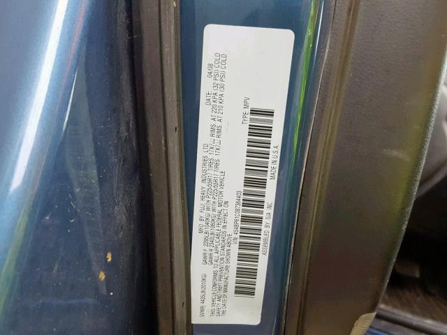 4S4BP61C087364403 - 2008 SUBARU OUTBACK 2. 蓝色 照片 10