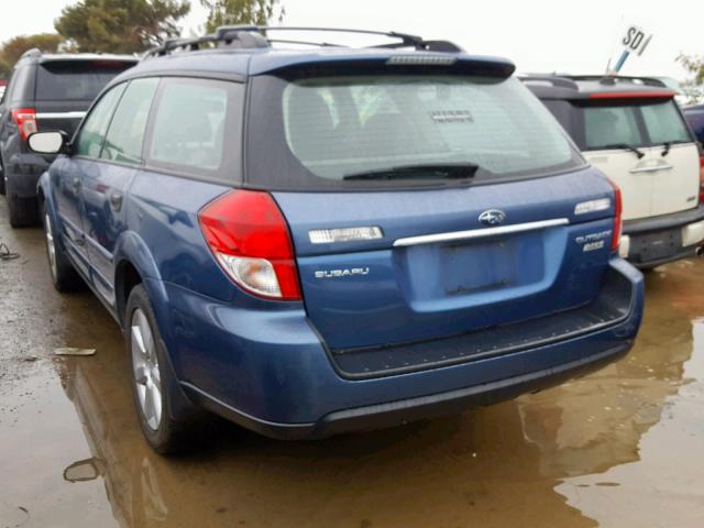 4S4BP61C087364403 - 2008 SUBARU OUTBACK 2. 蓝色 照片 3