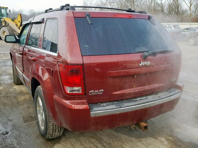 1J8HR58P47C570799 - 2007 JEEP GRAND CHER RED photo 3