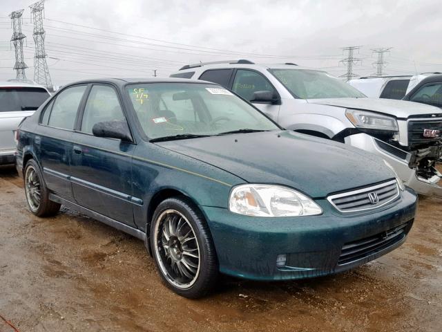 2HGEJ6617YH507167 - 2000 HONDA CIVIC BASE GREEN photo 1