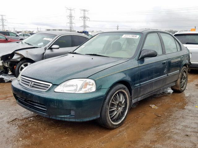 2HGEJ6617YH507167 - 2000 HONDA CIVIC BASE GREEN photo 2