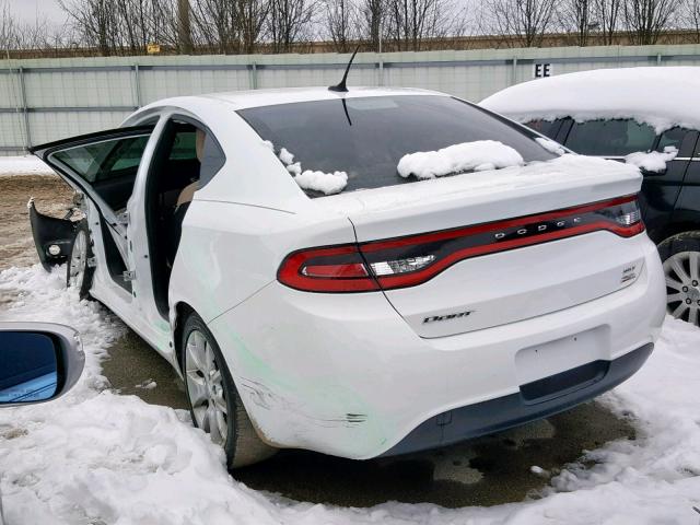 1C3CDFBB4ED738228 - 2014 DODGE DART SXT WHITE photo 3