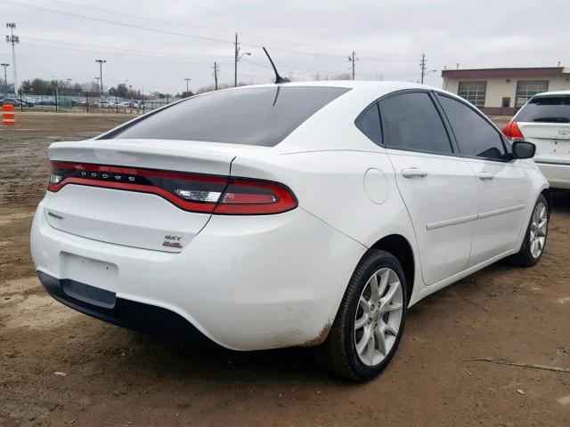 1C3CDFBB4ED738228 - 2014 DODGE DART SXT WHITE photo 4