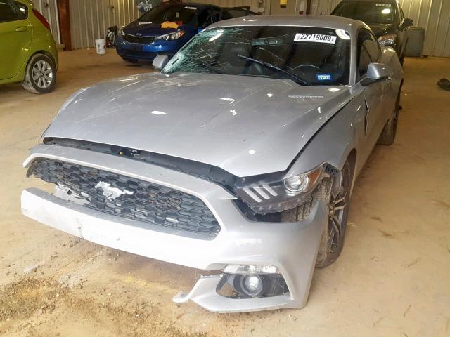 1FA6P8TH0H5281906 - 2017 FORD MUSTANG SILVER photo 2