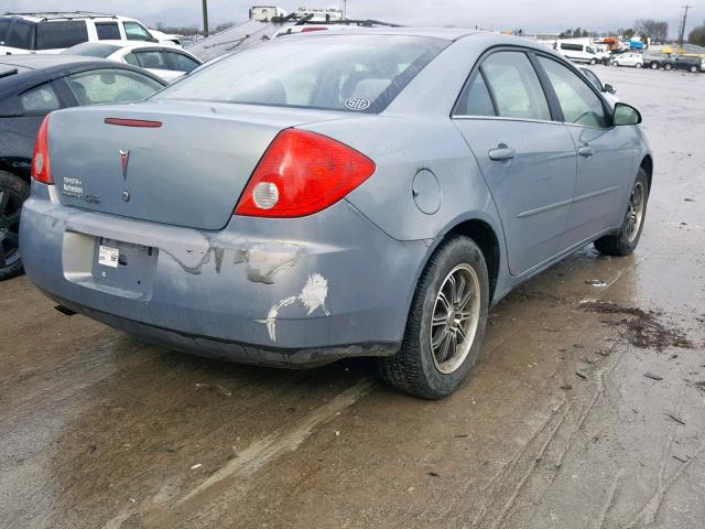 1G2ZF58B874276359 - 2007 PONTIAC G6 VALUE L BLUE photo 4