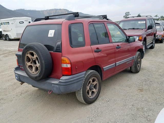 2CNBJ13C016929255 - 2001 CHEVROLET TRACKER RED photo 4