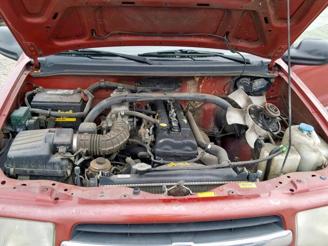 2CNBJ13C016929255 - 2001 CHEVROLET TRACKER RED photo 7