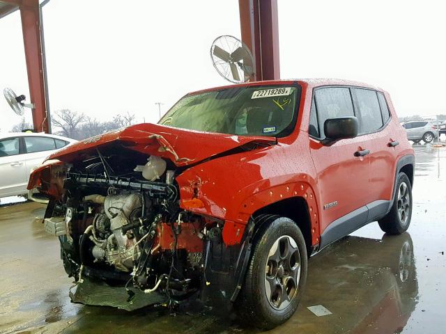 ZACCJAAT4FPB34103 - 2015 JEEP RENEGADE S RED photo 2