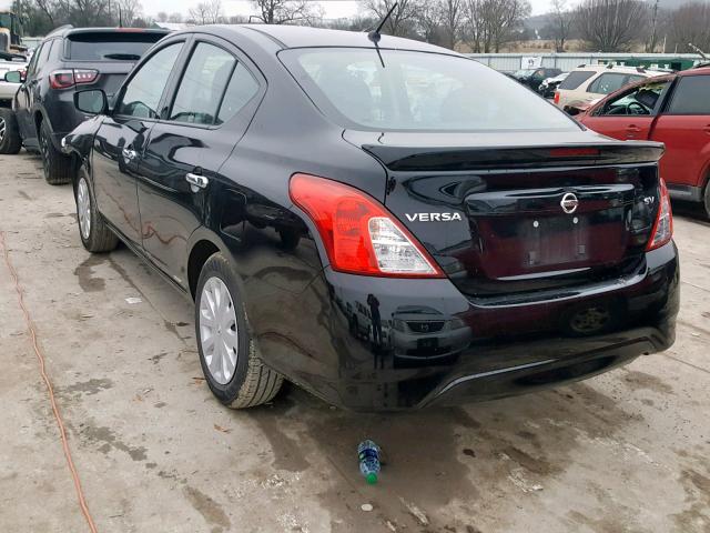 3N1CN7AP3JL835911 - 2018 NISSAN VERSA S BLACK photo 3