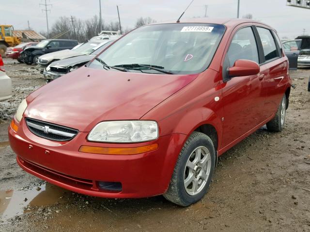 KL1TD66628B092574 - 2008 CHEVROLET AVEO BASE Қызыл фото 2