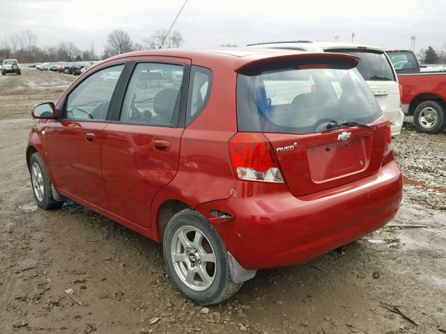 KL1TD66628B092574 - 2008 CHEVROLET AVEO BASE Қызыл фото 3