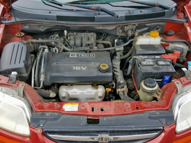 KL1TD66628B092574 - 2008 CHEVROLET AVEO BASE Қызыл фото 7