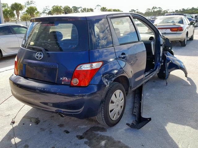 JTKKT624460134174 - 2006 TOYOTA SCION XA BLUE photo 4