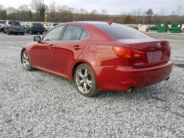 JTHBK262895090620 - 2009 LEXUS IS 250 BURGUNDY photo 3