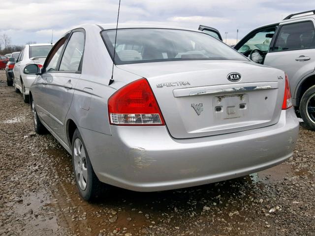 KNAFE121X85505904 - 2008 KIA SPECTRA EX SILVER photo 3