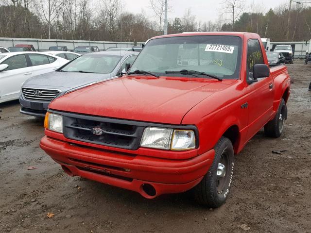 1FTCR10A3TPB49354 - 1996 FORD RANGER RED photo 2