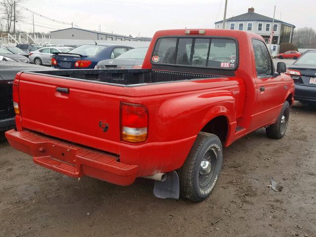 1FTCR10A3TPB49354 - 1996 FORD RANGER RED photo 4