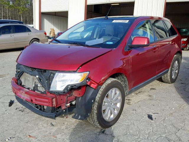 2FMDK38C28BB08153 - 2008 FORD EDGE SEL RED photo 2