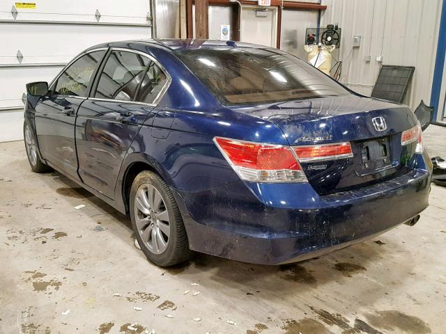 1HGCP2F88CA134627 - 2012 HONDA ACCORD EXL BLUE photo 3