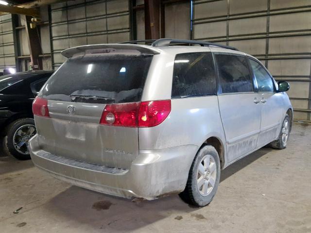 5TDZK23C49S269857 - 2009 TOYOTA SIENNA CE SILVER photo 4