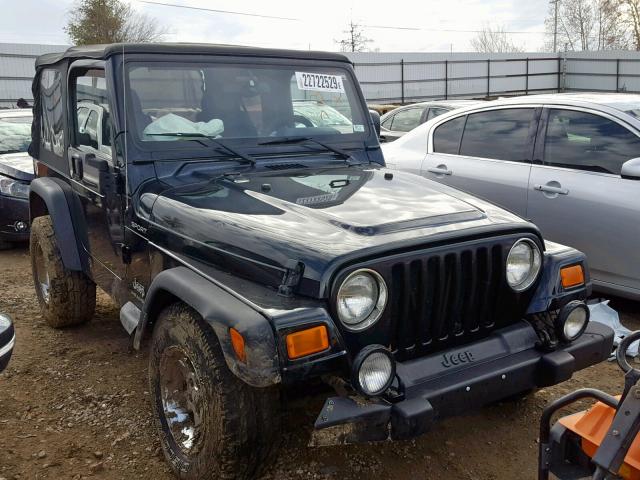 1J4FA49S44P716961 - 2004 JEEP WRANGLER / BLACK photo 1