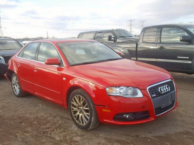 WAUDF78E08A134339 - 2008 AUDI A4 2.0T QU RED photo 1