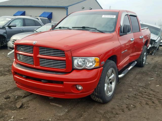 1D7HA18D65J537198 - 2005 DODGE RAM 1500 S RED photo 2