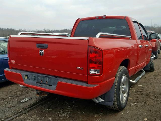 1D7HA18D65J537198 - 2005 DODGE RAM 1500 S RED photo 4