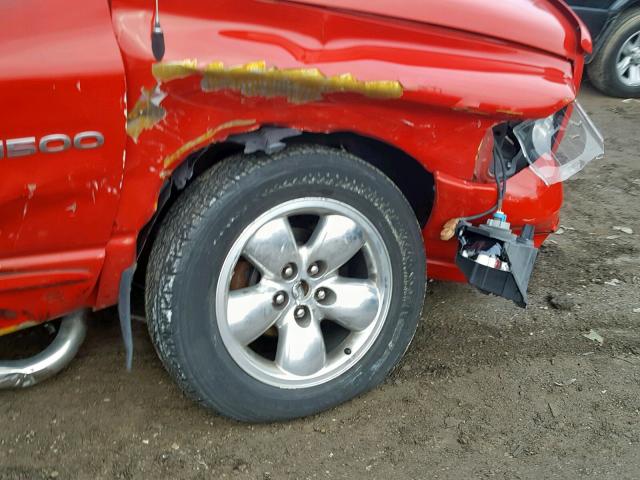 1D7HA18D65J537198 - 2005 DODGE RAM 1500 S RED photo 9