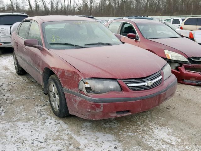 2G1WF52E459385812 - 2005 CHEVROLET IMPALA RED photo 1