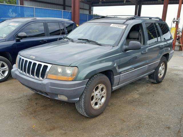 1J4GX38SX2C154440 - 2002 JEEP GRAND CHER GREEN photo 2