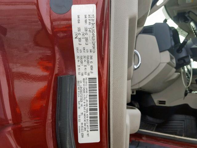 1J8HG58227C672628 - 2007 JEEP COMMANDER Tünd qırmızı foto 10